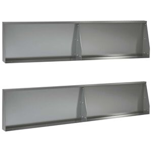 vidaXL St&oslash;ttemur 4 stk. 100 x 12 x 30 cm Galvaniseret st&aring;l S&oslash;lv