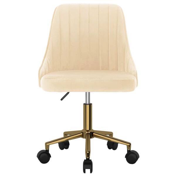 vidaXL drejelige spisebordsstole 2 stk. fl&oslash;jl cremefarvet