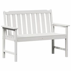 vidaXL Haveb&aelig;nk Hvid 120 x 59 x 88 cm HDPE