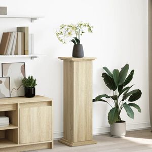 vidaXL piedestal med opbevaring 31x30x90 cm konstrueret tr&aelig; sonoma-eg