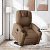 vidaXL eldrevet l&aelig;nestol med l&oslash;ftefunktion stof brun