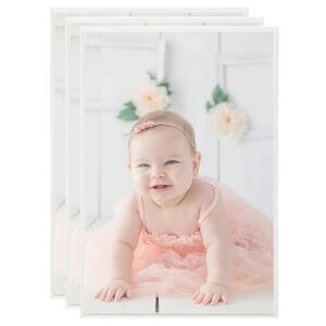 vidaXL billedrammer 3 stk. til bord 21x29,7 cm MDF s&oslash;lvfarvet