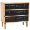 vidaXL kommode 80x36x75 cm massivt grantr&aelig;