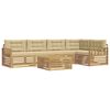 vidaXL Udend&oslash;rs sofagruppe 6 stk. Hvid og Beige Polyester
