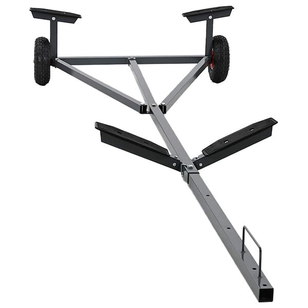 vidaXL Bådtrailer Sølv 302 x 107 x 42 cm Stål