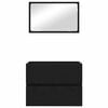 vidaXL Badeværelsesmøbel sæt 2 pcs Sort eg Samlet træ og metal