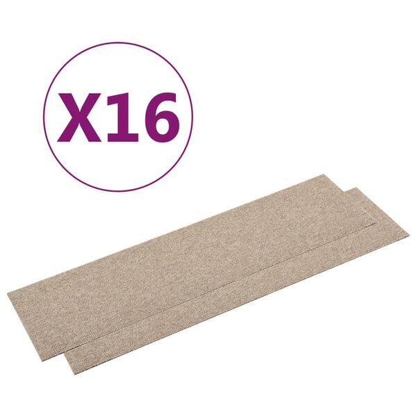 vidaXL t&aelig;ppefliser 16 stk. 25x100 cm 4 m&sup2; lys beige