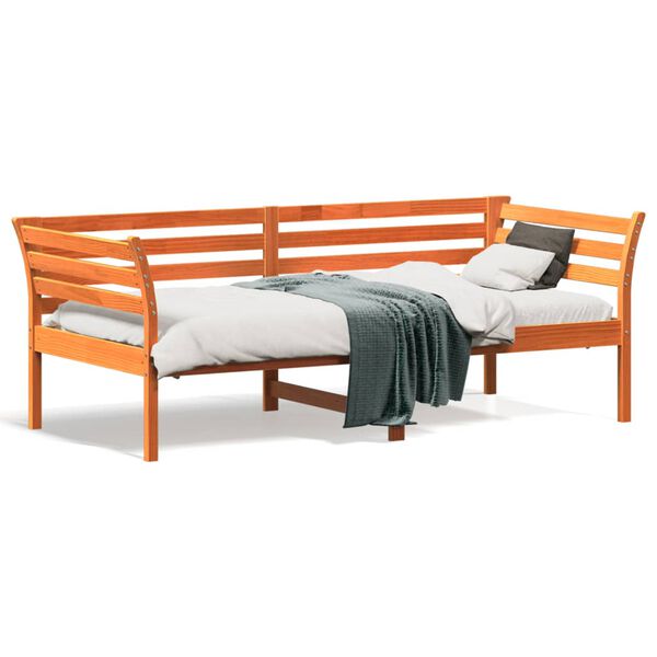 vidaXL daybed uden madras 75x190 cm massivt fyrretr&aelig; gyldenbrun