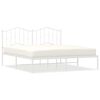 vidaXL sengeramme med sengegavl 180x200 cm metal hvid