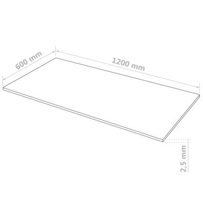 vidaXL MDF-plader 10 stk. rektangulær 120 x 60 cm 2,5 mm