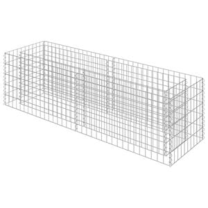 vidaXL gabion-h&oslash;jbed 180x50x50 cm galvaniseret st&aring;l