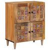 vidaXL Sideboard Naturfarvet 60 x 33,5 x 75 cm Massivt mangotr&aelig;