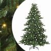 vidaXL Kunstigt Hinged Juletr&aelig; med 300 LED'er Gr&oslash;n 240 cm PVC og St&aring;l