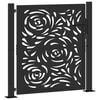 vidaXL havel&aring;ge sort 100x100 cm st&aring;l flammedesign