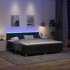 vidaXL LED Box Spring Bed med madras med LED Sort 180 x 200 cm Stof