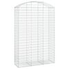 vidaXL buet gabionkurv 150x50x220/240 cm galvaniseret jern