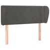 vidaXL sengegavl med kanter 93x23x78/88 cm fl&oslash;jl m&oslash;rkegr&aring;