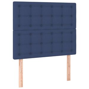 vidaXL sengegavl bl&aring; 80x5x118/128 cm stof