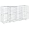 vidaXL gabionkurv med cover 400x100x200 cm galvaniseret jern