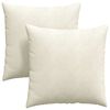 vidaXL Sofapuder 2 pcs Creme 80 x 80 cm Velourstof