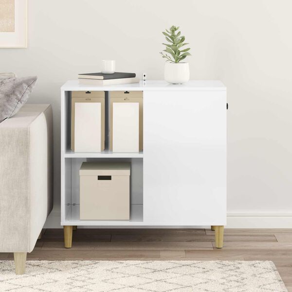 vidaXL Kat Hus Gloss Hvid 72 x 42.5 x 70 cm Konstrueret tr&aelig;