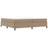 vidaXL Sengestel med madras Cappuccino 200 x 200 cm Stof
