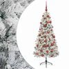 vidaXL Kunstigt juletr&aelig; med julekugle 120 cm 150 LED'er Varm hvid
