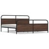 vidaXL sengeramme uden madras 183x213 cm metal brun egetr&aelig;sfarve