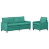 vidaXL Sofa S&aelig;t 2 stk. Turkis Fl&oslash;jl