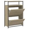 vidaXL skoreol 75x34x112 cm konstrueret tr&aelig; sonoma-eg