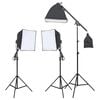 vidaXL belysningss&aelig;t til fotostudio med stativ og softbox