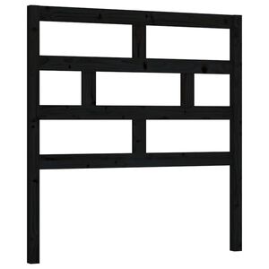vidaXL sengeg&aelig;rde 81x4x100 cm massivt fyrretr&aelig; sort