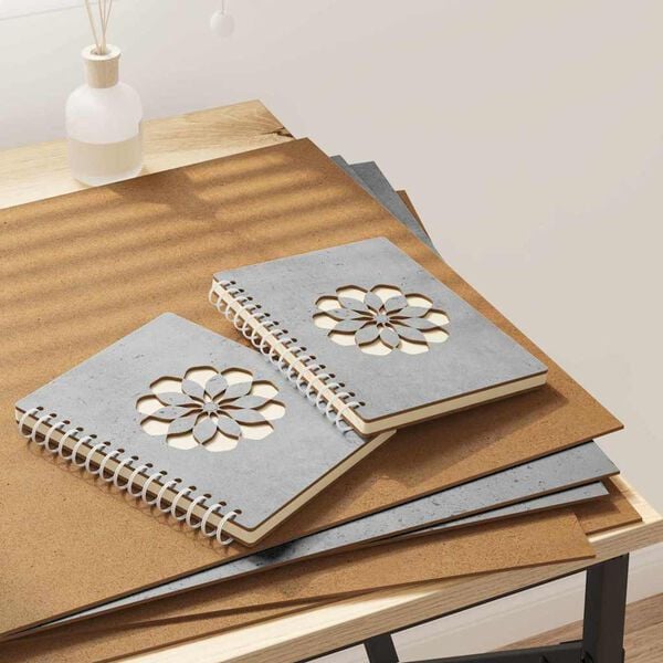 vidaXL Dekor Panels 50 pcs Beton Grå 40 x 60 x 0,27 cm Konstrueret træ