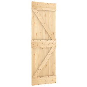 vidaXL Skyded&oslash;r NARVIK 70 x 210 cm (152,5 cm) Naturfarvet og sort