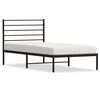 vidaXL sengeramme med sengegavl 100x200 cm metal sort