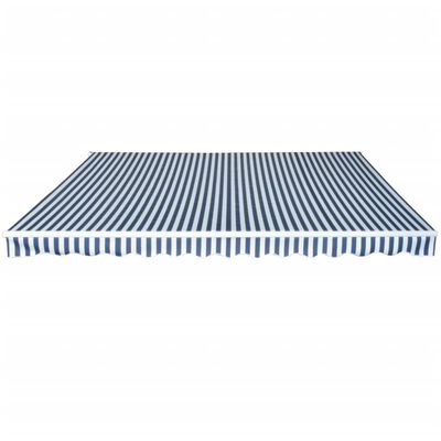 vidaXL foldemarkise manuel betjening 450 cm blå/hvid