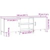 vidaXL tv-bord 150x30x50 cm konstrueret tr&aelig; gammeldags tr&aelig;