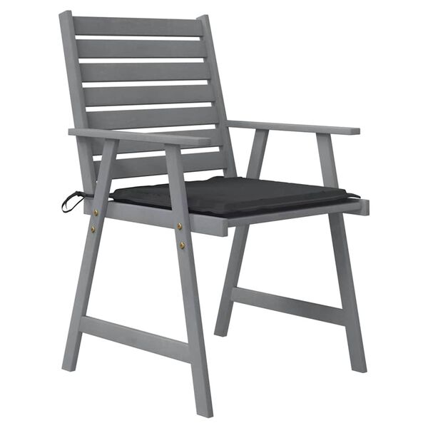 vidaXL havestole 4 stk. med hynder massivt akacietr&aelig;