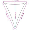 vidaXL solsejl 160 g/m&sup2; 3x4x4 m HDPE antracitgr&aring;