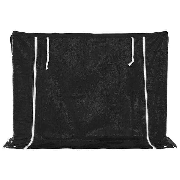 vidaXL brændestativ med regnslag 151x40,5x110,5 cm galvaniseret stål