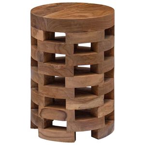 vidaXL sengebord 30x30x45 cm massivt teaktr&aelig;