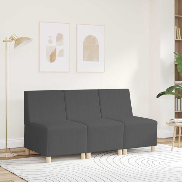 vidaXL | Modulsofa enhed uden arme | M&oslash;rkegr&aring; 55 x 74 x 82 cm
