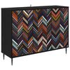 vidaXL Sideboard OMMEN Sort eg 102 x 33 x 76 cm Konstrueret tr&aelig;