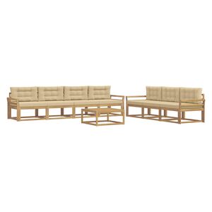 vidaXL Udend&oslash;rs sofagruppe 7 stk. Hvid og Beige
