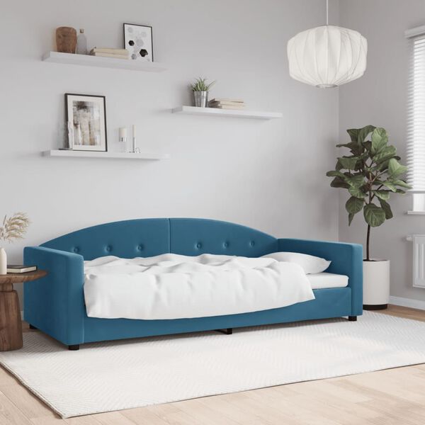 vidaXL daybed 90x200 cm velour bl&aring;