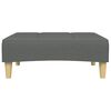vidaXL 2-personers sovesofa med fodskammel stof m&oslash;rkegr&aring;