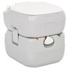 vidaXL transportabelt campingtoilet 22+12 l HDPE gr&aring; og hvid