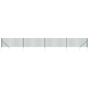 vidaXL tr&aring;dhegn med jordspyd 0,8x10 m gr&oslash;n