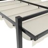 vidaXL pavillon med sammenrulleligt tag 3x3 cm aluminium cremefarvet