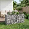 vidaXL Gabion h&oslash;jbed S&oslash;lv 170 x 50 x 80 cm Galvaniseret st&aring;l